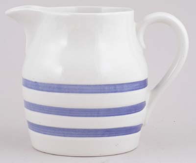 Jug or Pitcher Hooped Churn Pale Blue